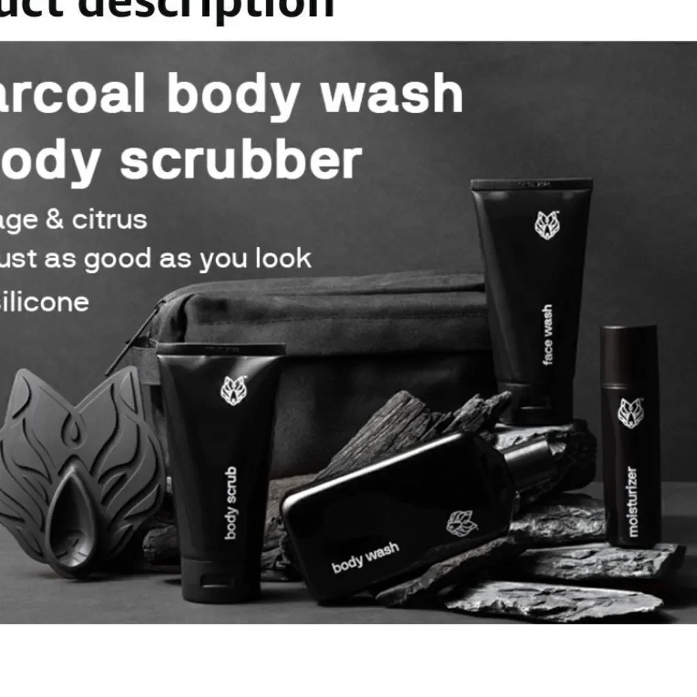 Black wolf body acne spray wash scrubber/guy men male unisex